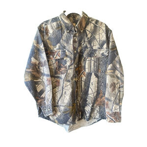Wells Creek Shirt Mens Large Outdoor Gorpcore Realtree Camouflage Button Up